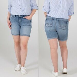 Silver Jeans Avery Bermuda Shorts‎ sz 33 (14) New with tags